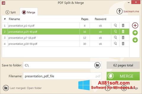 Captura de pantalla PDF Split and Merge para Windows 8.1