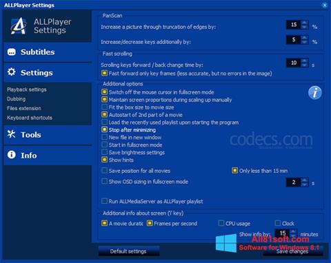 Captura de pantalla ALLPlayer para Windows 8.1