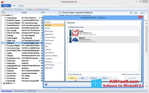 Captura de pantalla Gmail Notifier para Windows 8.1