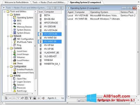 Captura de pantalla Remote Administration Tool para Windows 8.1