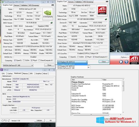 Captura de pantalla GPU-Z para Windows 8.1