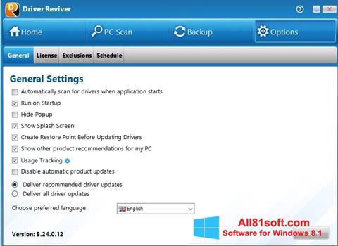 Captura de pantalla Driver Reviver para Windows 8.1