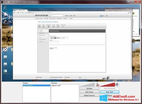 Captura de pantalla Open Broadcaster Software para Windows 8.1