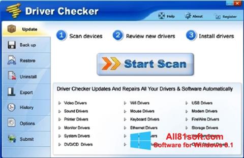 Captura de pantalla Driver Checker para Windows 8.1