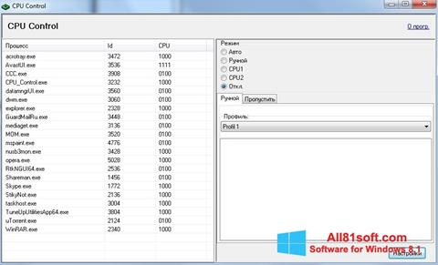 Captura de pantalla CPU-Control para Windows 8.1