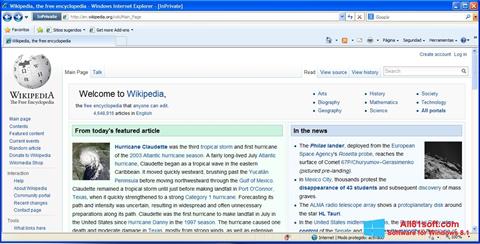 Captura de pantalla Internet Explorer para Windows 8.1
