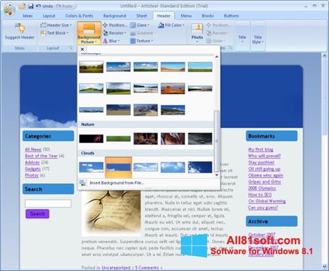 Captura de pantalla Artisteer para Windows 8.1