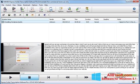 Captura de pantalla Express Scribe para Windows 8.1
