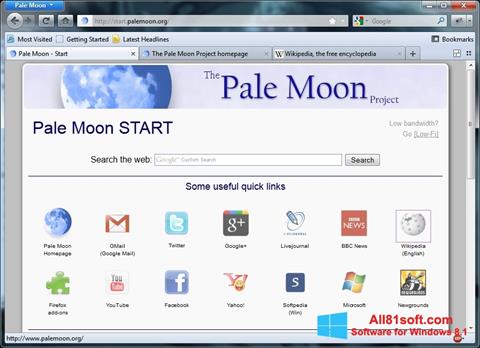 Captura de pantalla Pale Moon para Windows 8.1