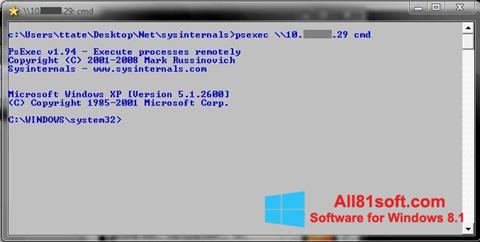 Captura de pantalla PsExec para Windows 8.1