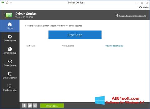 Captura de pantalla DriverScanner para Windows 8.1