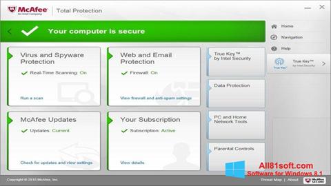 Captura de pantalla McAfee Total Protection para Windows 8.1