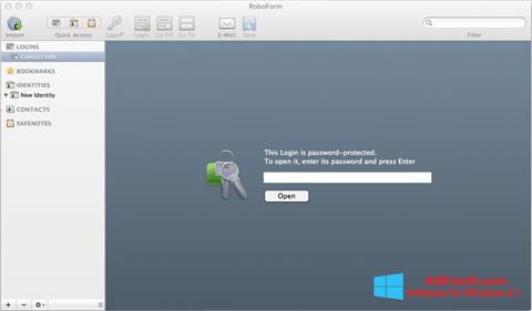 Captura de pantalla RoboForm para Windows 8.1