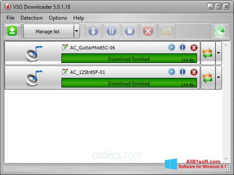 Captura de pantalla VSO Downloader para Windows 8.1