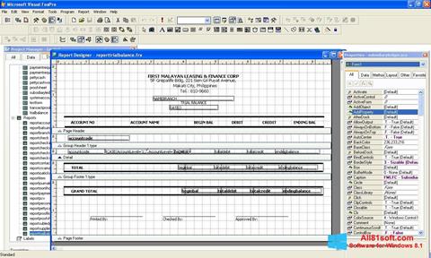 Captura de pantalla Microsoft Visual FoxPro para Windows 8.1