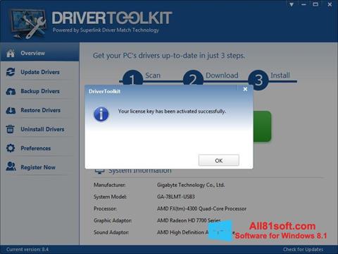 Captura de pantalla Driver Toolkit para Windows 8.1