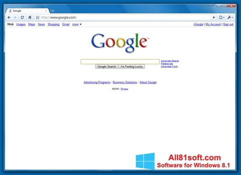 Captura de pantalla Google Chrome Beta para Windows 8.1
