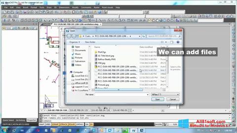 Captura de pantalla nanoCAD para Windows 8.1
