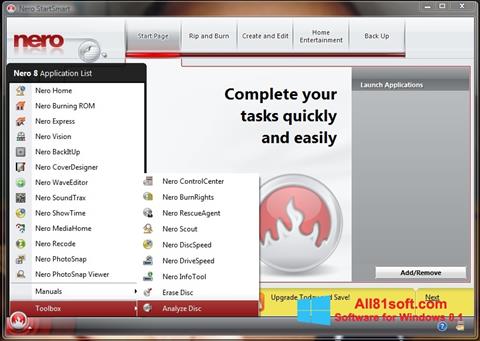 Captura de pantalla Nero StartSmart para Windows 8.1