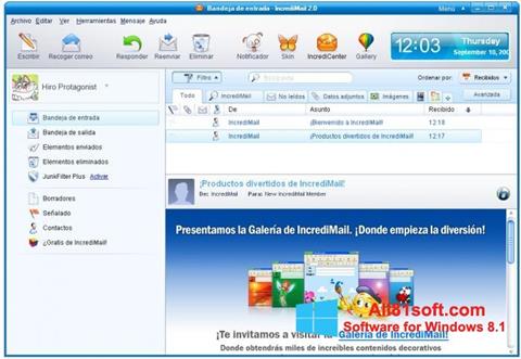 Captura de pantalla IncrediMail para Windows 8.1