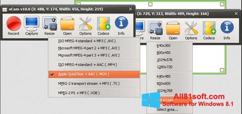 Captura de pantalla oCam Screen Recorder para Windows 8.1