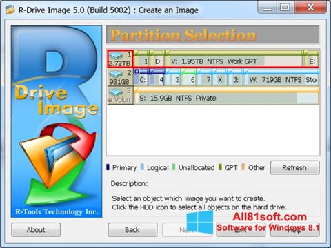 Captura de pantalla R-Drive Image para Windows 8.1
