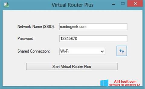 Captura de pantalla Virtual Router Plus para Windows 8.1
