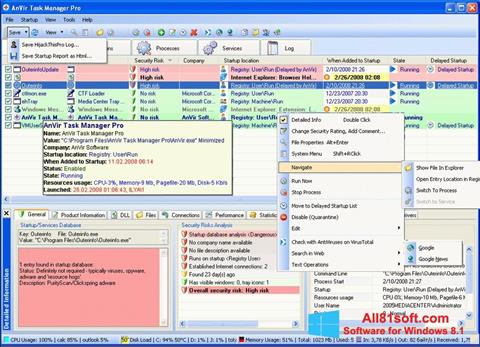 Captura de pantalla AnVir Task Manager para Windows 8.1