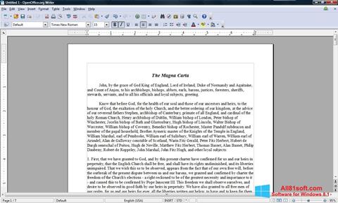 Captura de pantalla OpenOffice para Windows 8.1