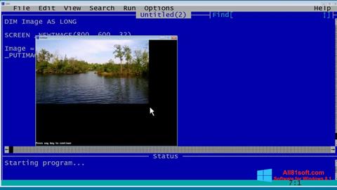 Captura de pantalla QBasic para Windows 8.1