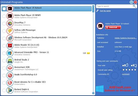 Captura de pantalla Advanced Uninstaller PRO para Windows 8.1