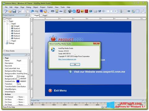 Captura de pantalla AutoPlay Media Studio para Windows 8.1