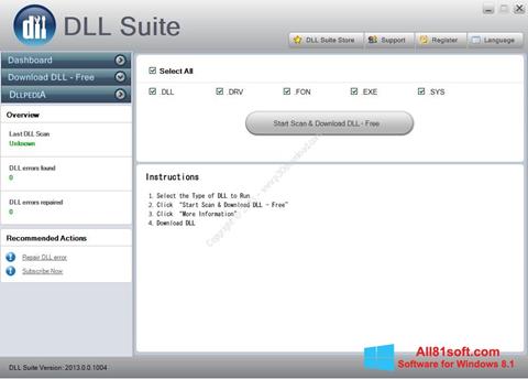 Captura de pantalla DLL Suite para Windows 8.1
