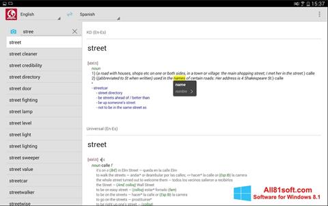 Captura de pantalla ABBYY Lingvo para Windows 8.1