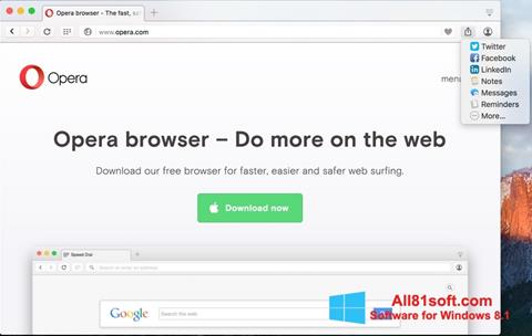 Captura de pantalla Opera Turbo para Windows 8.1