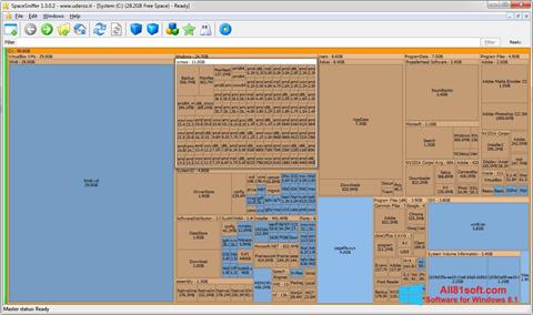 Captura de pantalla SpaceSniffer para Windows 8.1