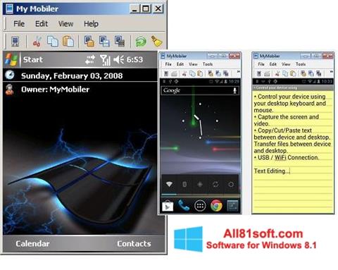 Captura de pantalla MyMobiler para Windows 8.1