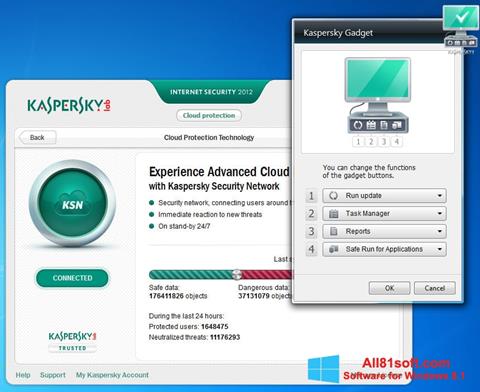 Captura de pantalla Kaspersky Internet Security para Windows 8.1