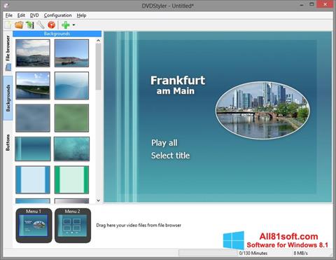 Captura de pantalla DVDStyler para Windows 8.1
