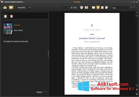 Captura de pantalla Adobe Digital Editions para Windows 8.1