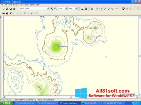 Captura de pantalla MapSource para Windows 8.1