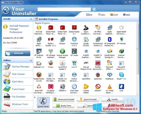 Captura de pantalla Your Uninstaller para Windows 8.1
