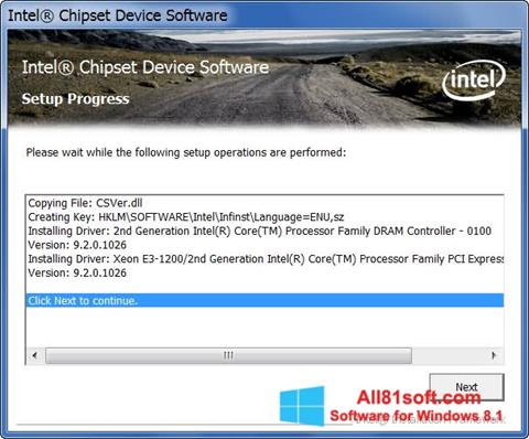 Captura de pantalla Intel Chipset Device Software para Windows 8.1
