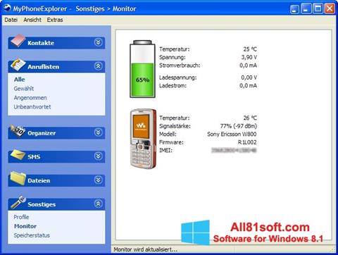 Captura de pantalla MyPhoneExplorer para Windows 8.1