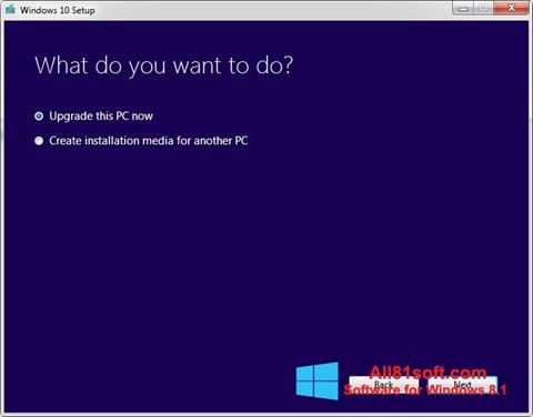 Captura de pantalla Media Creation Tool para Windows 8.1