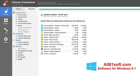 Captura de pantalla CCleaner Professional Plus para Windows 8.1