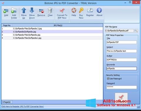 Captura de pantalla Image To PDF Converter para Windows 8.1