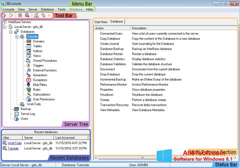 Captura de pantalla InterBase para Windows 8.1