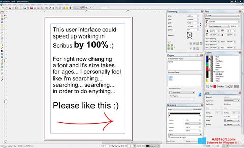Captura de pantalla Scribus para Windows 8.1