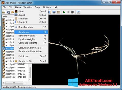 Captura de pantalla Apophysis para Windows 8.1
